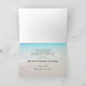熱帯リース宗教的クリスマスカード シーズンカード (内部)