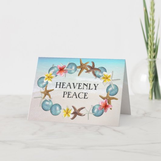 熱帯リース宗教的クリスマスカード シーズンカード (正面)