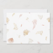 熱帯リーフパステル金ゴールド結婚式招待状 招待状 (裏面)