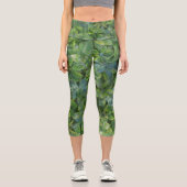 熱帯リーフパターンジャングルカプリレギンス カプリレギンス (正面)