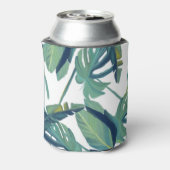 熱帯リーフパームツリーグリーンリーかわいい 缶クーラー (缶裏面)