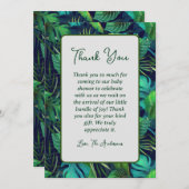 熱帯リーフベビーシャワーサンキューカード サンキューカード (正面/裏面)