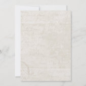 熱帯リーフ熟成紙ビーチ行先結婚式 招待状 (裏面)