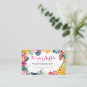 熱帯ルアウ(ハワイ式宴会)おむつラッフルエンクロージャカード エンクロージャーカード (スタンド正面)