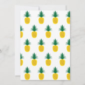 熱帯ルアウ（ハワイ式宴会）のパイナップル最初誕生会 招待状 (裏面)