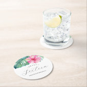 熱帯ルアウ（ハワイ式宴会）カスタムコースター ラウンドペーパーコースター (インサイチュ)