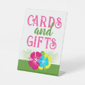 熱帯ルアウ（ハワイ式宴会）ハワイアンカード&ギフトテーブルパーティー 台座サイン (正面)