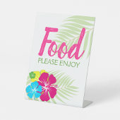 熱帯ルアウ（ハワイ式宴会）ハワイアンハイビスカスフードテーブルパーティー 台座サイン