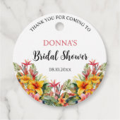 熱帯ルアウ（ハワイ式宴会）ハワイアンブライダルシャワー フェイバータグ (正面)