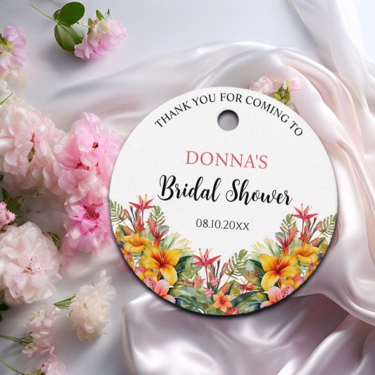 熱帯ルアウ（ハワイ式宴会）ハワイアンブライダルシャワー フェイバータグ