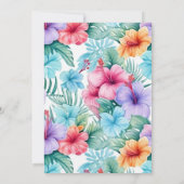 熱帯ルアウ(ハワイ式宴会)ハワイアンブライダルシャワー 招待状 (裏面)