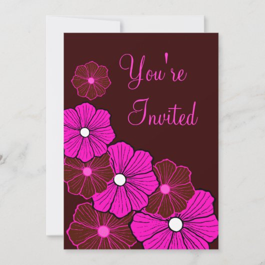 熱帯ルアウ（ハワイ式宴会）ハワイアン夏パーティの招待状 招待状 (正面)