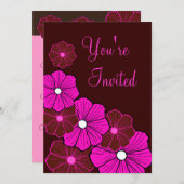 熱帯ルアウ(ハワイ式宴会)ハワイアン夏パーティの招待状 招待状 (正面/裏面)