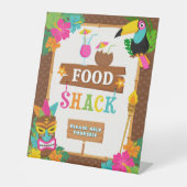 熱帯ルアウ(ハワイ式宴会)ハワイアン食品サイン 台座サイン (正面)