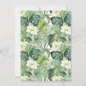 熱帯ルアウ（ハワイ式宴会）パイナップルガールベビーシャワー 招待状 (裏面)