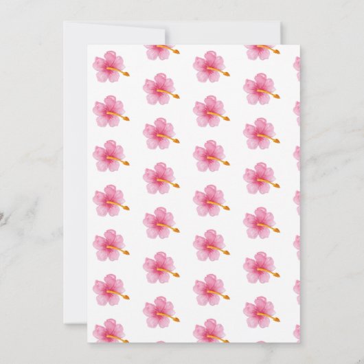 熱帯ルアウ（ハワイ式宴会）パイナップルバースデーパーティー 招待状 (裏面)