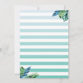 熱帯ルアウ（ハワイ式宴会）パイナップルビーチ誕生日招待状 招待状 (裏面)