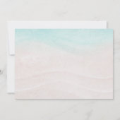 熱帯ルアウ（ハワイ式宴会）パイナップルビーチ誕生日 招待状 (裏面)