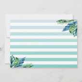 熱帯ルアウ（ハワイ式宴会）パイナップルベビーシャワーありがとう サンキューカード (裏面)