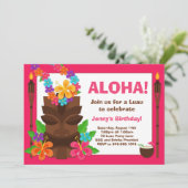 熱帯ルアウ(ハワイ式宴会)パーティの招待状 招待状 (スタンド正面)