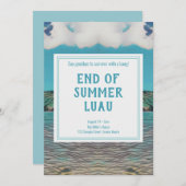 熱帯ルアウ(ハワイ式宴会)パーティの招待状 招待状 (正面/裏面)