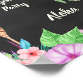 熱帯ルアウ（ハワイ式宴会）パーティーウェルカムサインポスター ポスター (角)