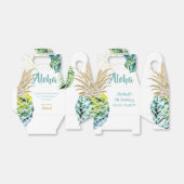 熱帯ルアウ（ハワイ式宴会）パーティーパイナップルビーチ誕生日 フェイバーボックス (折り畳みなし)