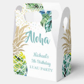 熱帯ルアウ（ハワイ式宴会）パーティーパイナップルビーチ誕生日 フェイバーボックス (オープン)