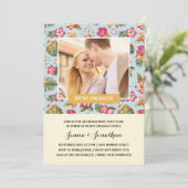 熱帯ルアウ(ハワイ式宴会) | フォト婚約パーティ 招待状 (スタンド正面)