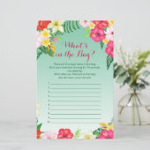 熱帯ルアウ（ハワイ式宴会）ブライダルシャワーゲームプリント (スタンド正面)