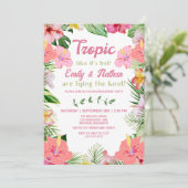 熱帯ルアウ(ハワイ式宴会)婚約パーティ招待状 招待状 (スタンド正面)