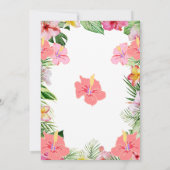 熱帯ルアウ(ハワイ式宴会)婚約パーティ招待状 招待状 (裏面)