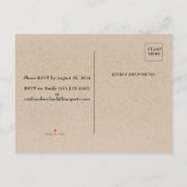 熱帯ルアウ(ハワイ式宴会)婚約パーティ インビテーションポストカード (裏面)