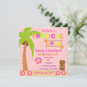 熱帯ルアウ（ハワイ式宴会）招待状 招待状 (スタンド正面)