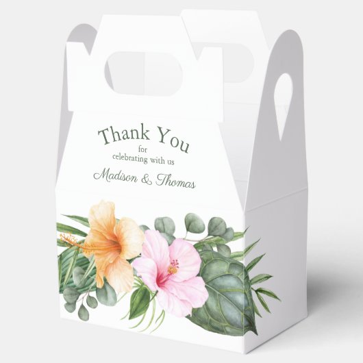 熱帯ルアウ(ハワイ式宴会)水結婚色とパーティー フェイバーボックス (オープン)