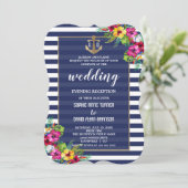 熱帯ルアウ（ハワイ式宴会）結婚フローラ夕べ披露宴 招待状 (スタンド正面)