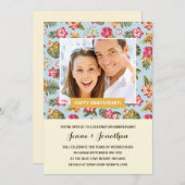 熱帯ルアウ（ハワイ式宴会）記念日パーティー 招待状 (正面/裏面)