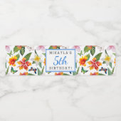 熱帯ルアウ(ハワイ式宴会)誕生日ウォーターボトルラベル ペットボトルラベル (シングルラベル)