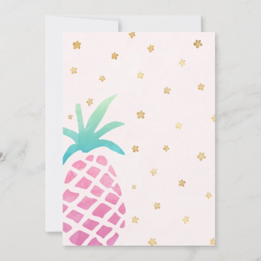 熱帯ルアウ（ハワイ式宴会）誕生日招待状又はAnyイベント 招待状 (裏面)