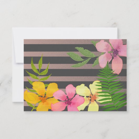 熱帯ルアウ（ハワイ式宴会）誕生日招待状 招待状 (裏面)