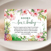 熱帯ルアウ（ハワイ式宴会）赤ちゃんシャワーブックベビー エンクロージャーカード