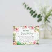 熱帯ルアウ（ハワイ式宴会）赤ちゃんシャワーブックベビー エンクロージャーカード (スタンド正面)