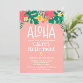 熱帯ルアウ(ハワイ式宴会)退職パーティー 招待状 (スタンド正面)