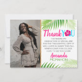 熱帯ルアウ(ハワイ式宴会)2写真サンキューカード 招待状 (正面)