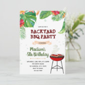 熱帯ルアウ(ハワイ式宴会)bbqテーマ 招待状 (スタンド正面)