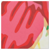 熱帯ルビー赤ハイビスカスの花 ファブリック (クローズアップ)