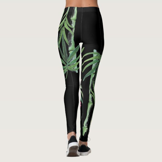 熱帯レギンスハイビスカスと竹 レギンス (裏面)