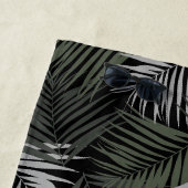 熱帯レトロナイトパターン#2 #palms #decor #art ビーチタオル (インサイチュ)