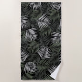 熱帯レトロナイトパターン#2 #palms #decor #art ビーチタオル (正面)