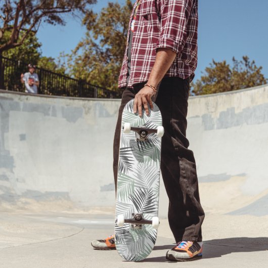 熱帯レトロパターン#5 #palms #decor #art スケートボード (室外2)